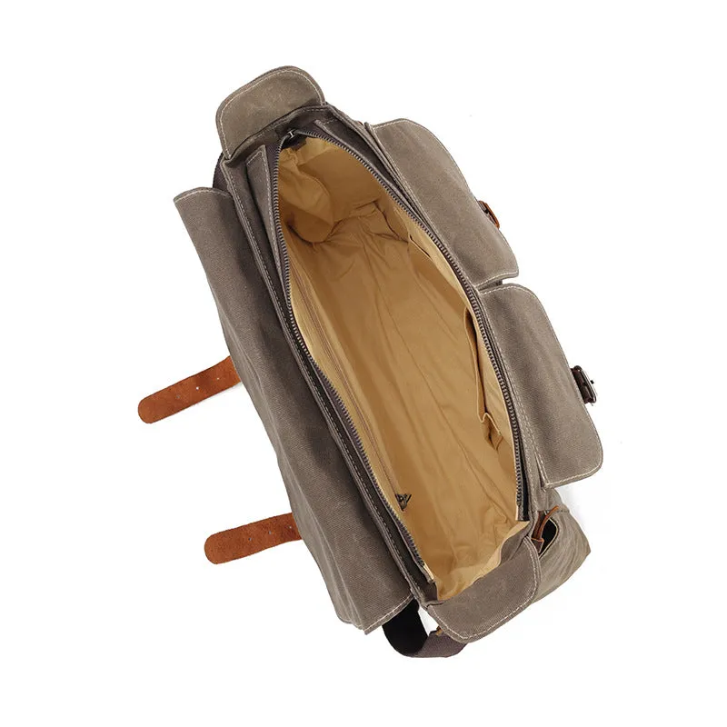 Waxed Canvas Satchel Bag for Men