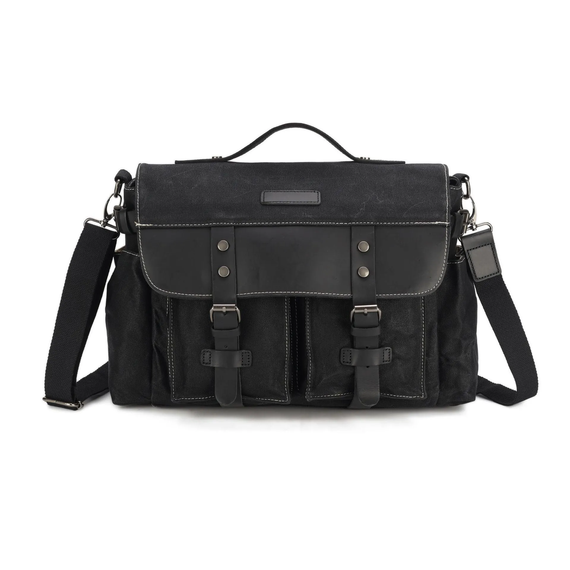 Waxed Canvas Satchel Bag for Men