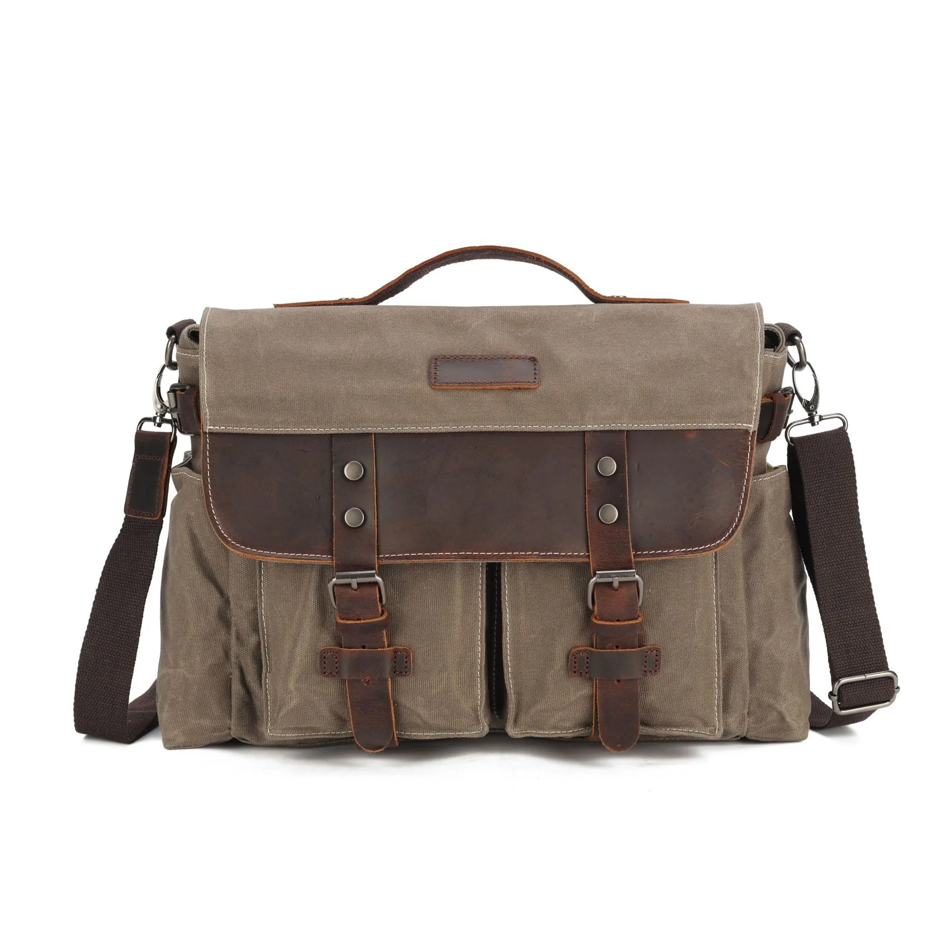 Waxed Canvas Satchel Bag for Men