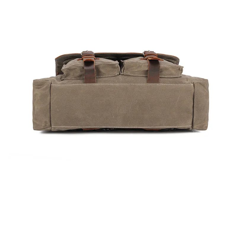 Waxed Canvas Satchel Bag for Men