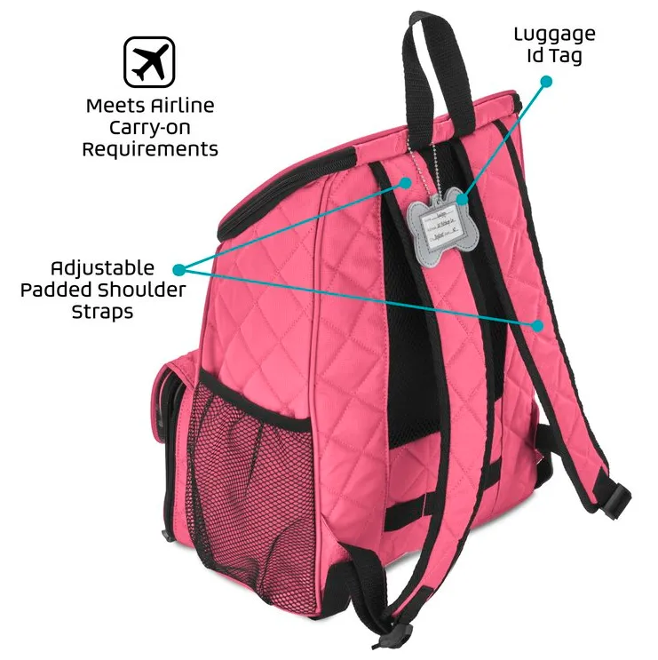Weekender Backpack ~ Pink (All Size Dogs)