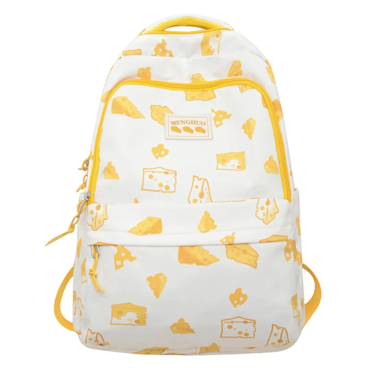 Wenkouban-Female Cute Cartoon Printing Waterproof School Bag Student Nylon Laptop Travel College Backpack Lady Kawaii Girl Book Bag Women