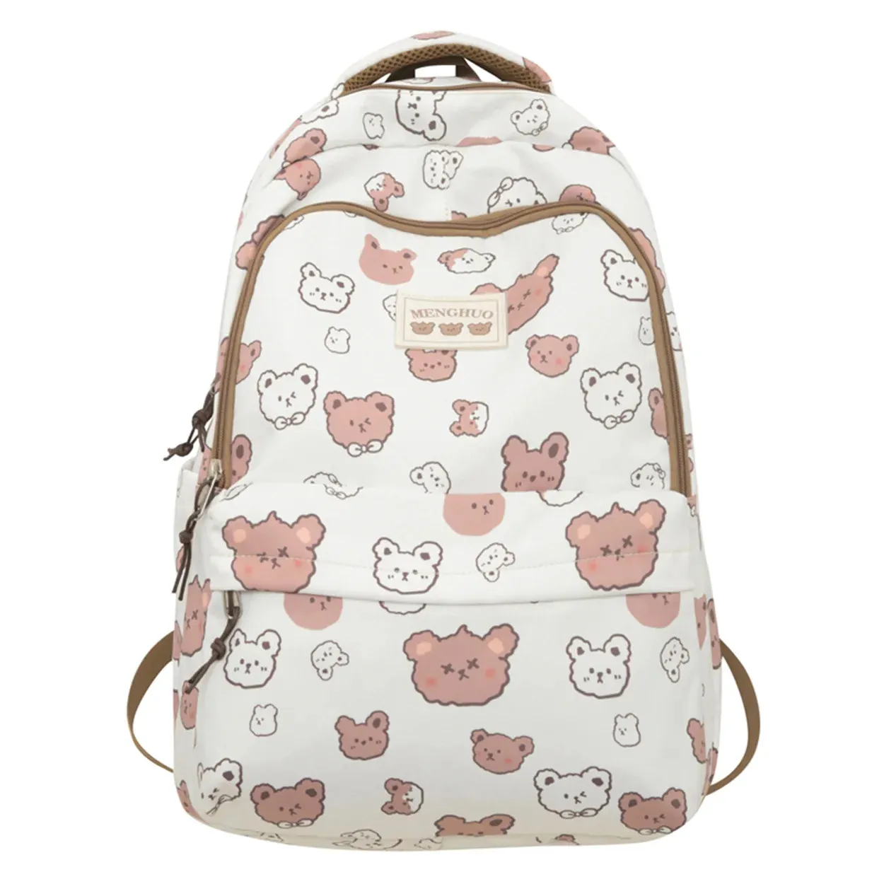 Wenkouban-Female Cute Cartoon Printing Waterproof School Bag Student Nylon Laptop Travel College Backpack Lady Kawaii Girl Book Bag Women
