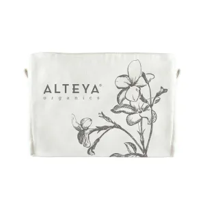 WHITE COSMETIC BAG WITH JASMINE
