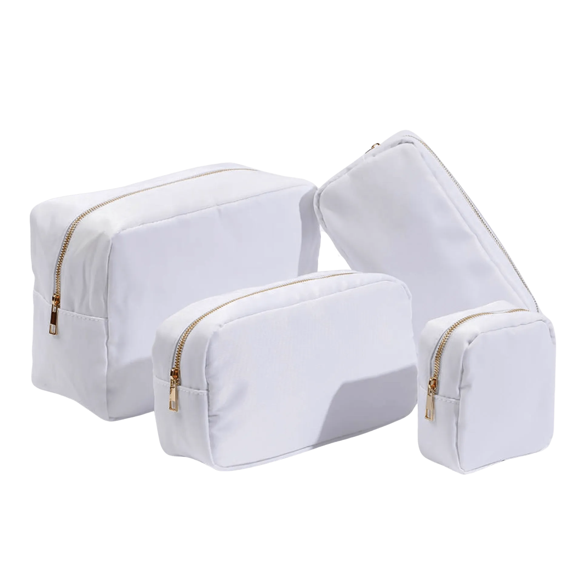 White Nylon Cosmetic Bags