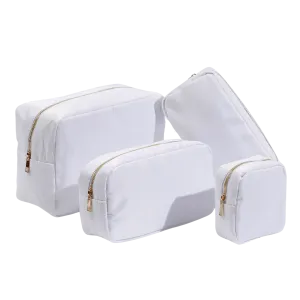 White Nylon Cosmetic Bags