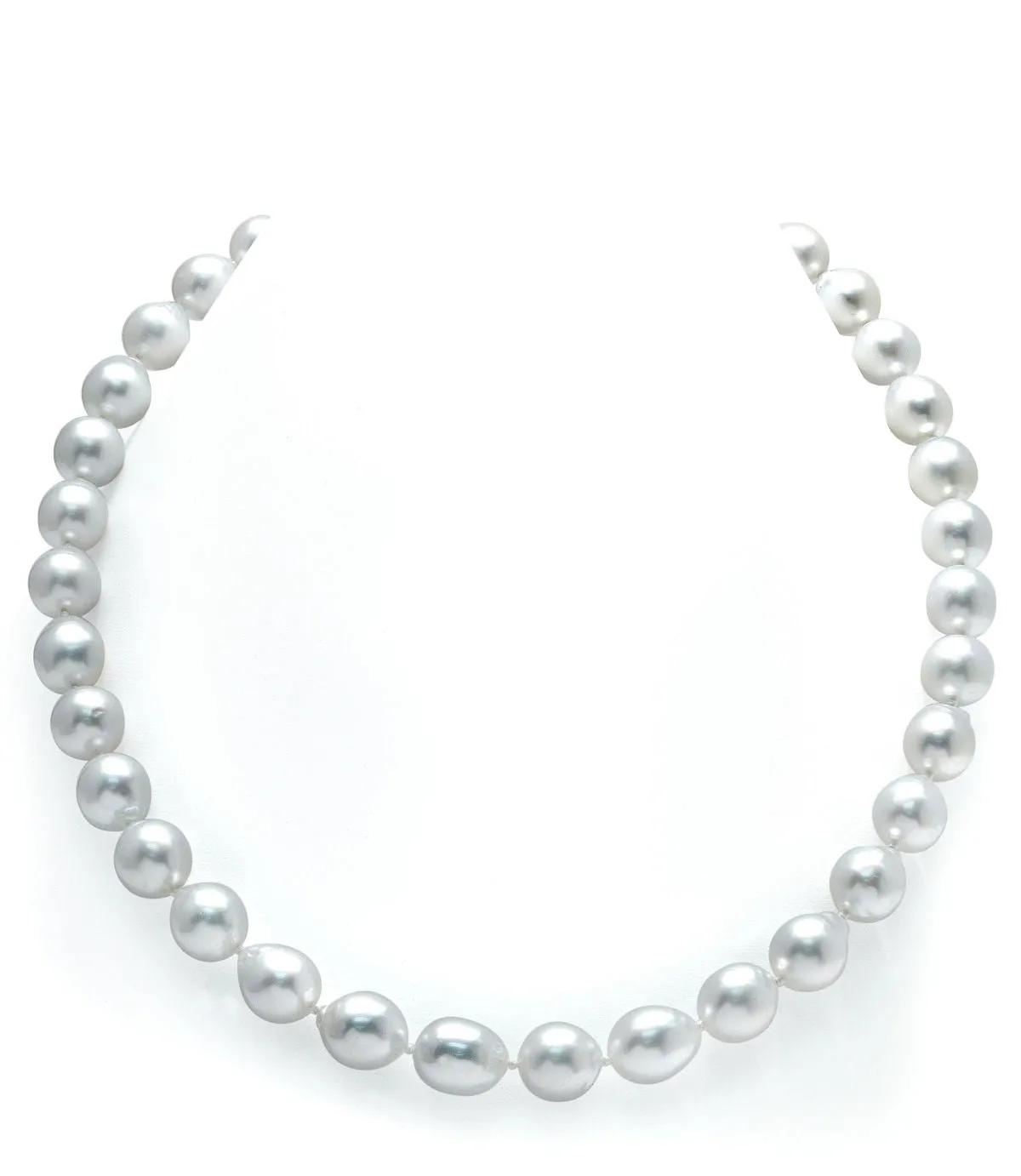 White South Sea Drop Shape Pearl Necklace, 9.0-11.0mm - AAA/AAAA Quality