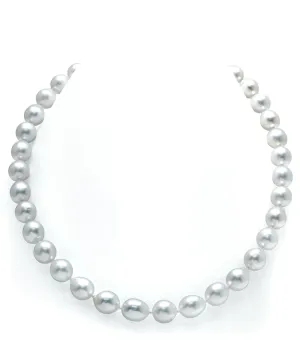 White South Sea Drop Shape Pearl Necklace, 9.0-11.0mm - AAA/AAAA Quality