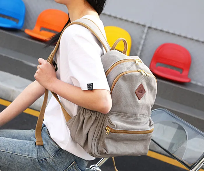 Womens Canvas Rucksack Purse Cute Backpacks For Women