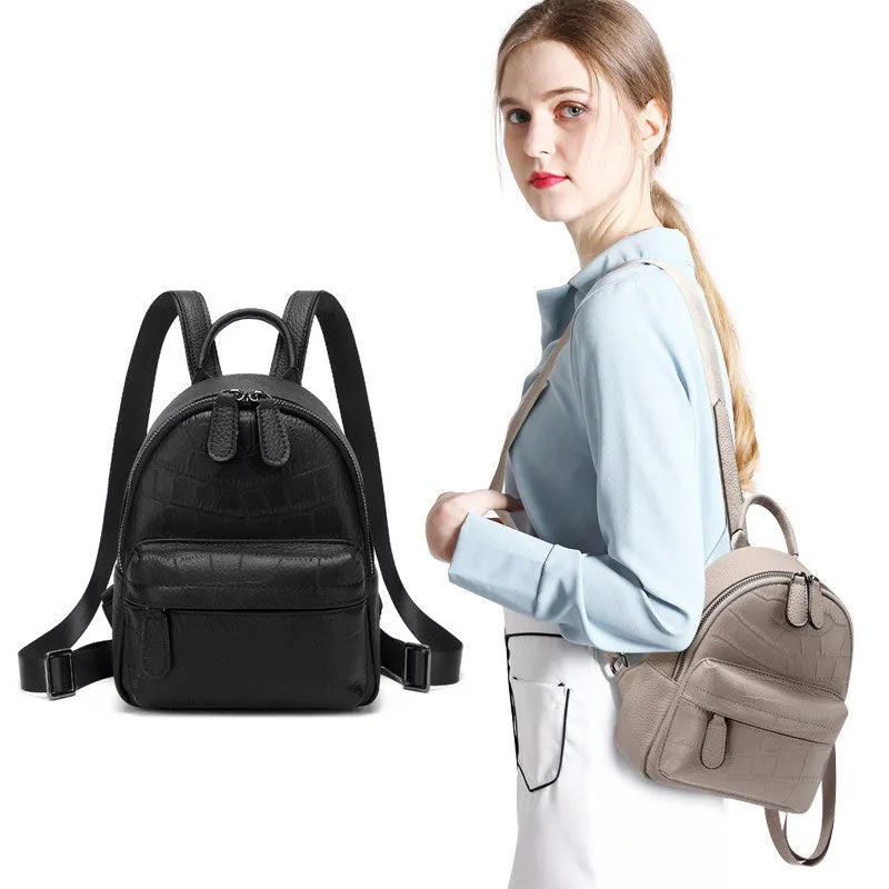 Women's Mini Leather Backpack Purse