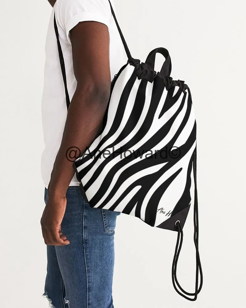 Zebra Signed Canvas Drawstring Bag